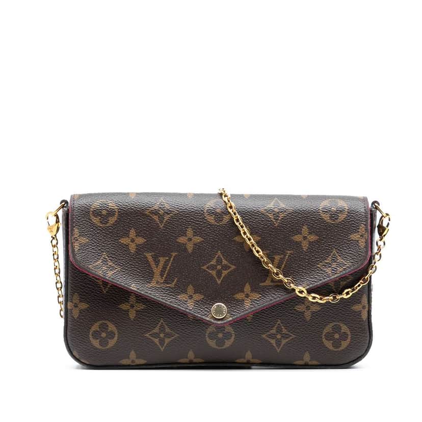 Louis Vuitton Monogram Pochette Felicie Brown Good condition - Front View