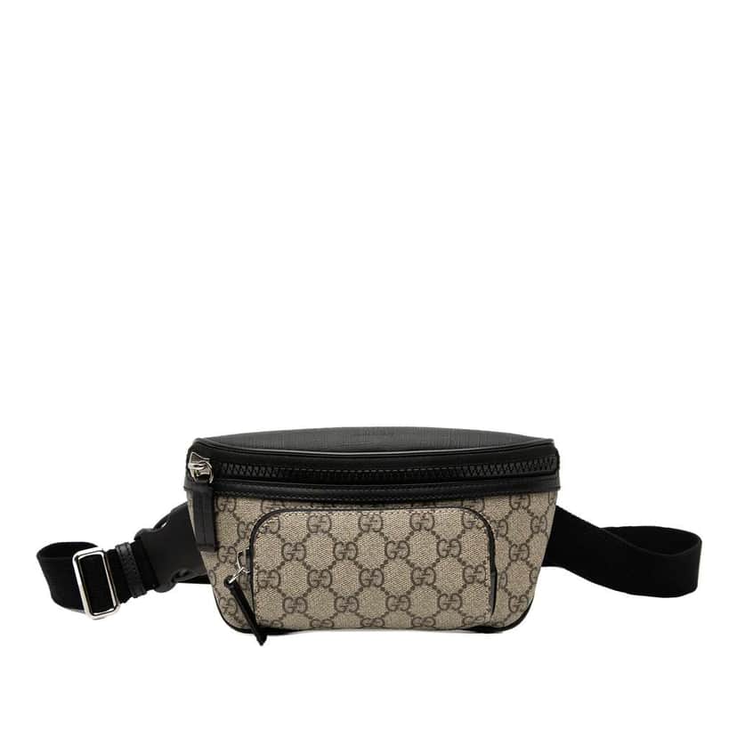 Gucci GG Supreme Belt Bag Brown Canvas Good condition - Front View