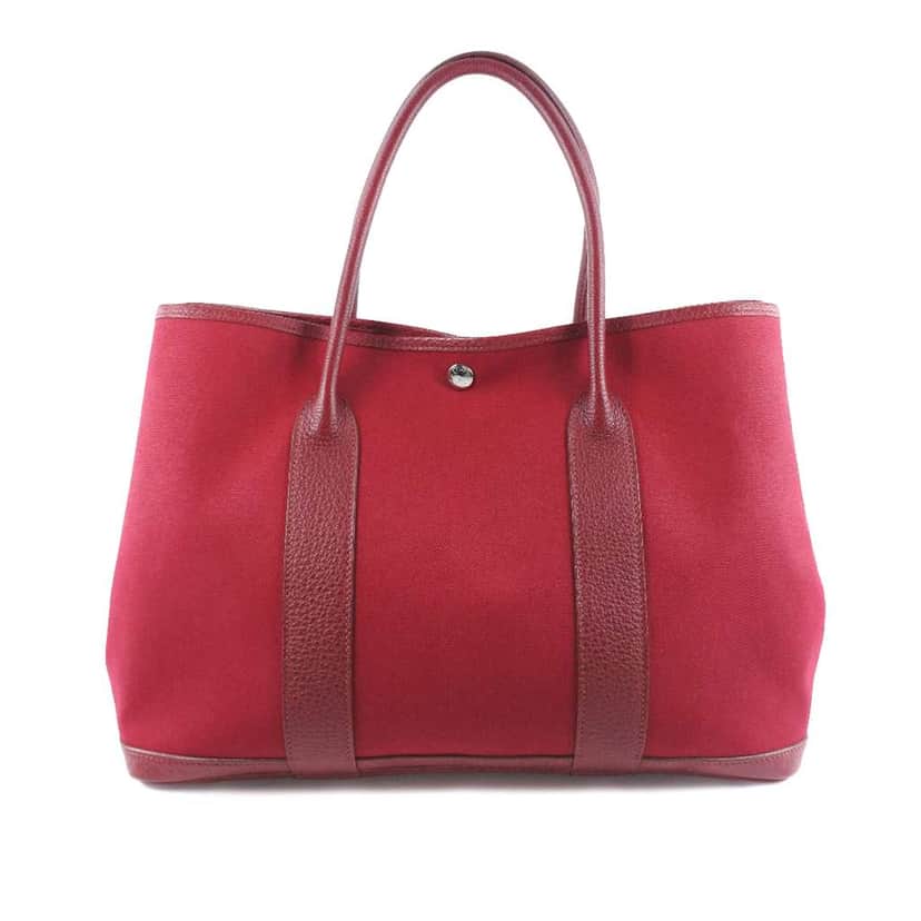 Hermès Toile and Negonda Garden Party 36 Red Canvas Very good condition - Front View