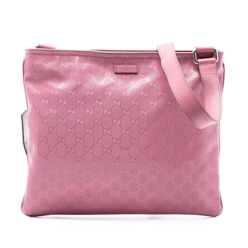 Gucci GG Imprime Crossbody Pink Canvas Good condition - Front View