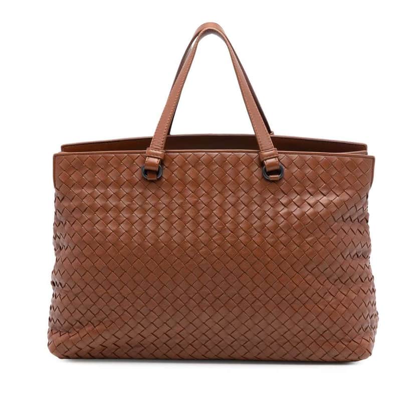 Bottega Veneta Nappa Intrecciato Tote Brown Leather Very good condition - Front View