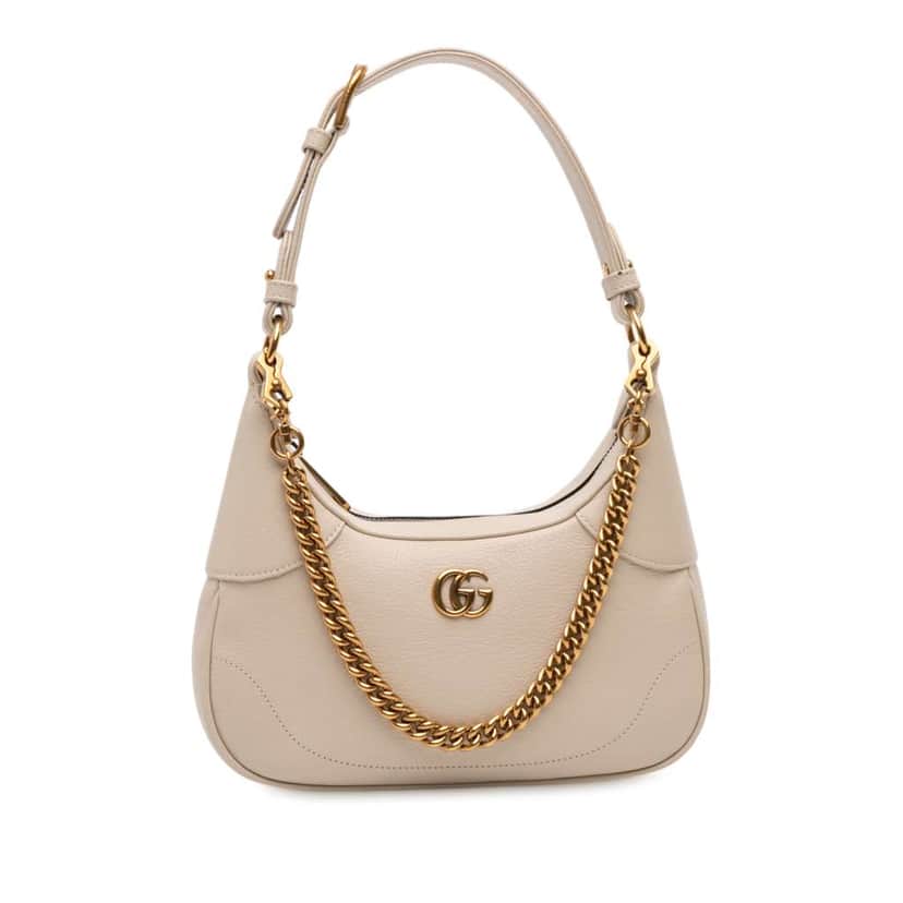 Gucci Small Calfskin Aphrodite Satchel White Leather Good condition - Front View