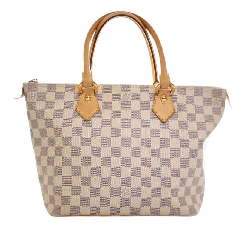 Louis Vuitton Damier Azur Saleya PM White Good condition - Front View