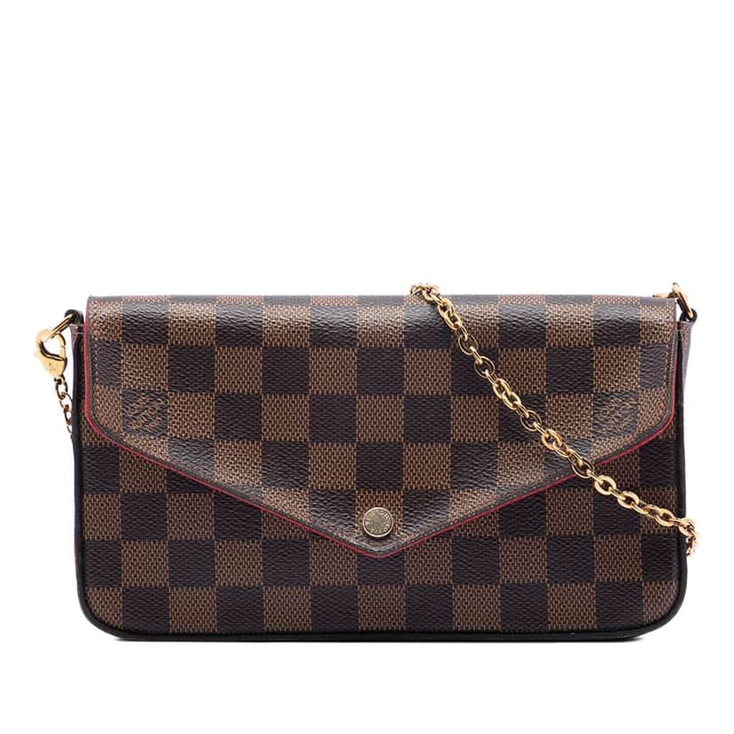 Louis Vuitton Damier Ebene Pochette Felicie Brown Very good condition - Front View