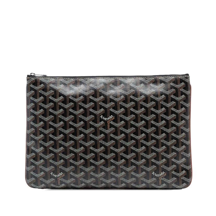 Goyard Goyardine Senat MM Black Canvas Good condition - Front View