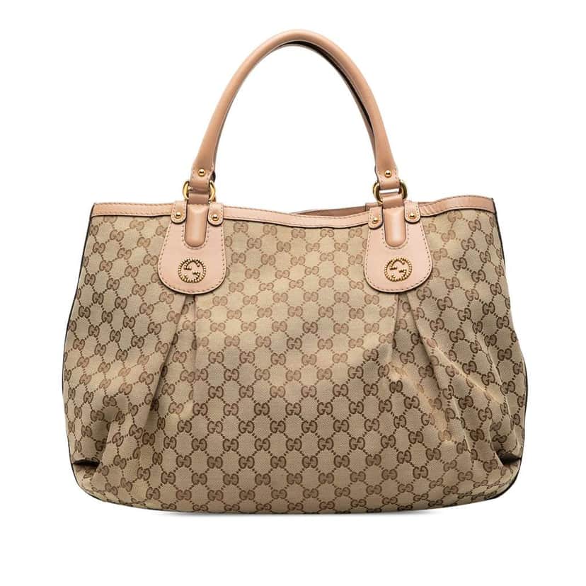 Gucci Large GG Canvas Scarlett Tote Brown Canvas Very good condition - Front View