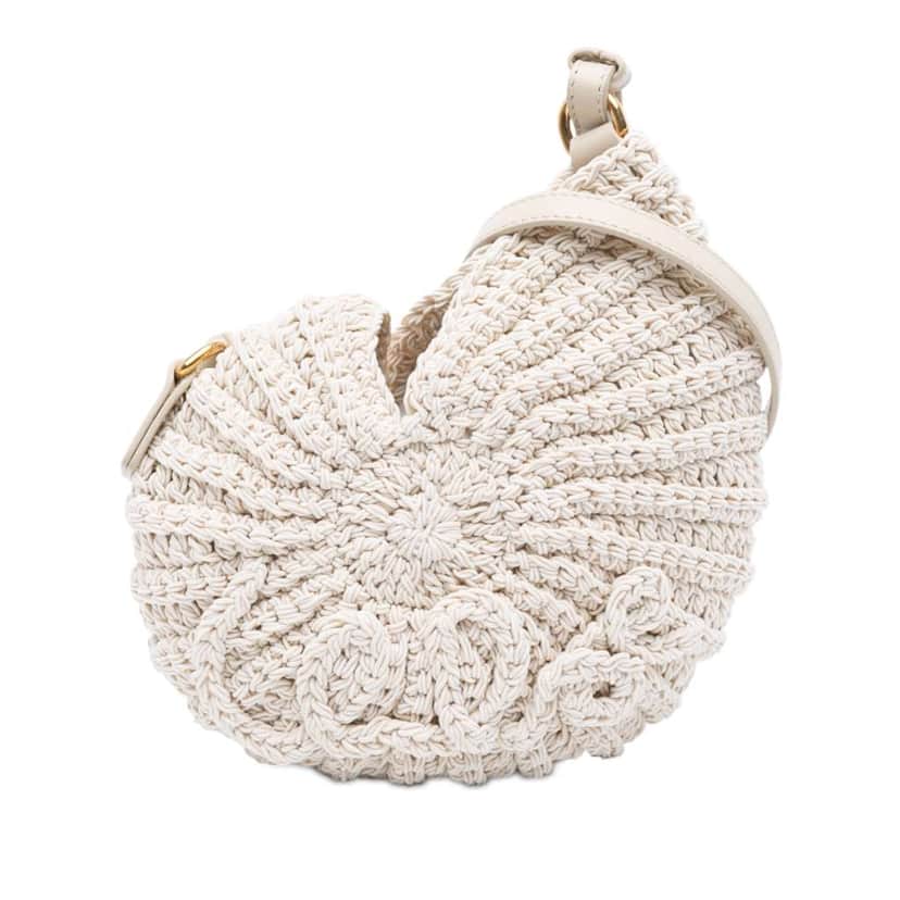 Chloé Crochet Sea Treasures Crossbody White Wool Good condition - Front View