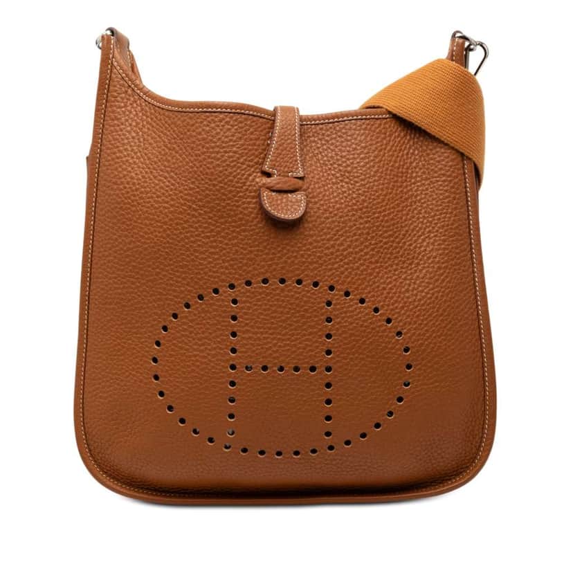 Hermès Clemence Evelyne II 29 Brown Leather Good condition - Front View