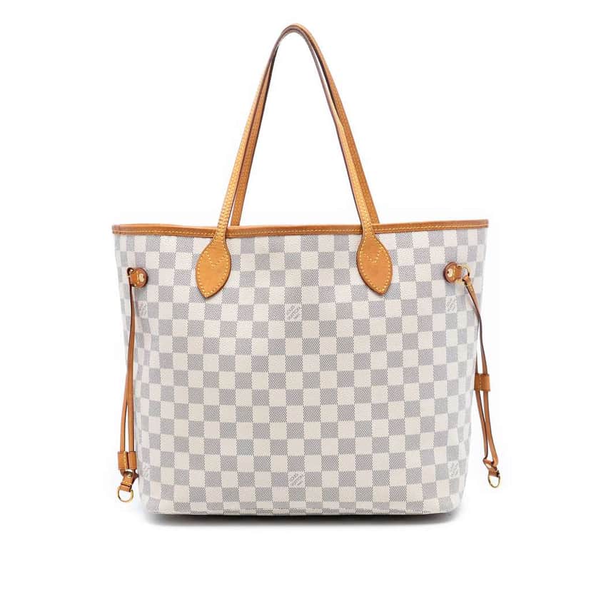 Louis Vuitton Damier Azur Neverfull MM White Good condition - Front View