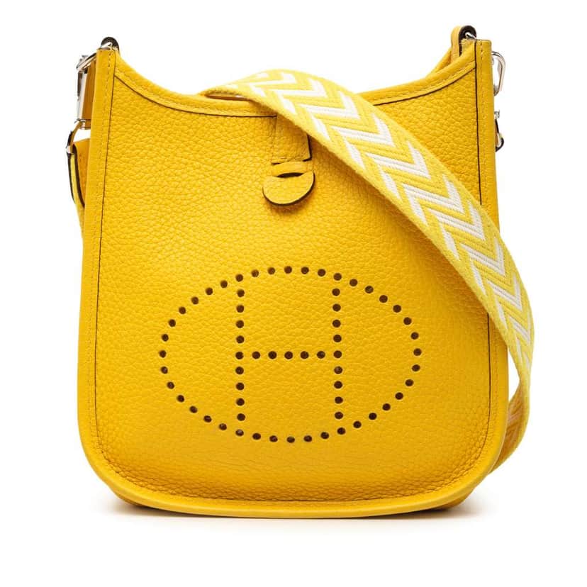 Hermès Clemence Amazone Evelyne TPM 16 Yellow Leather Very good condition - Front View