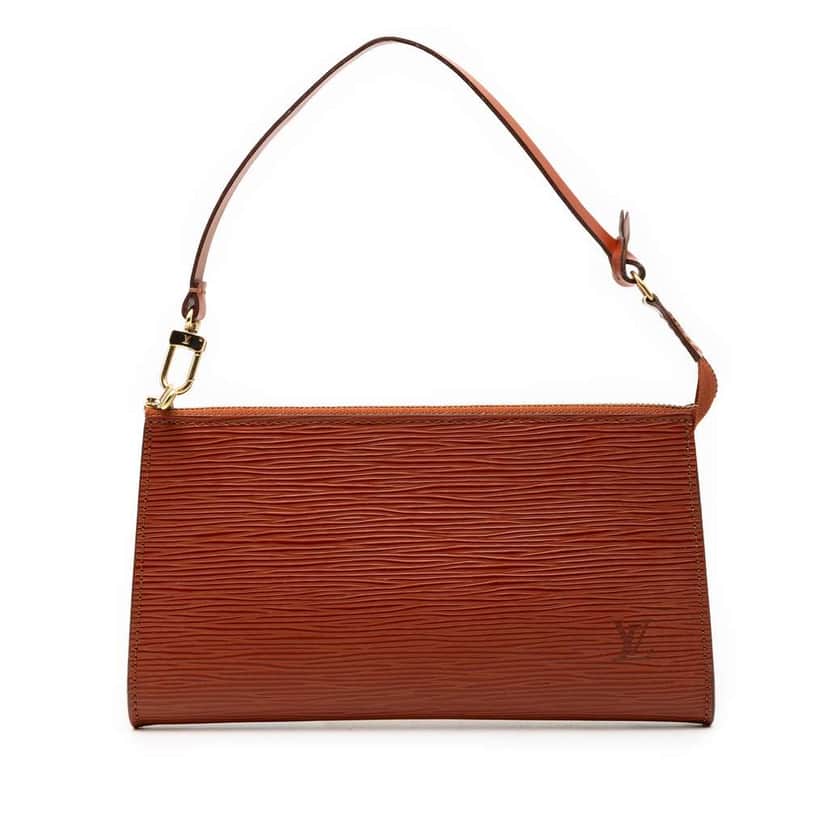 Louis Vuitton Epi Pochette Accessoires Brown Leather Good condition - Front View