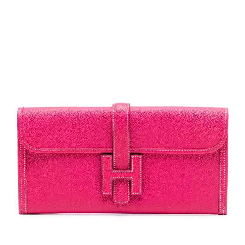 Hermès Swift Jige Elan 29 Pink Leather Good condition - Front View