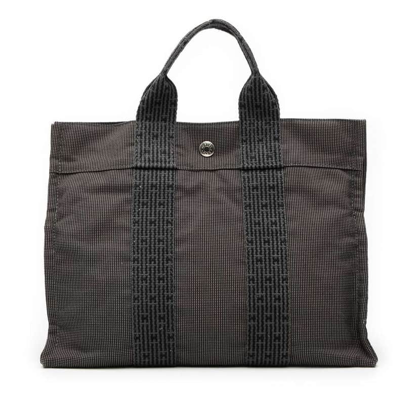 Hermès Canvas Herline PM Grey Canvas Good condition - Front View