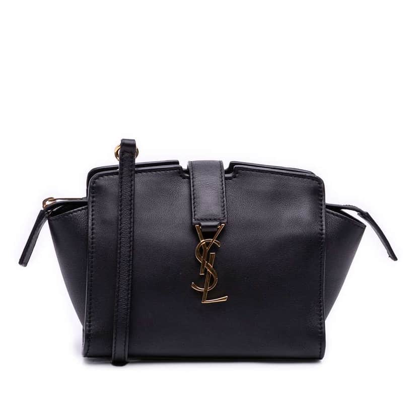 Saint Laurent Toy Leather Monogram Cabas Black Leather Very good condition - Front View