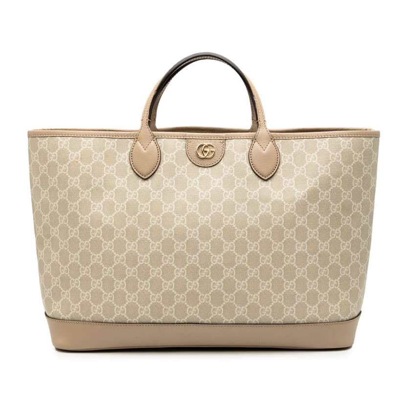 Gucci Medium GG Supreme Ophidia Tote Brown Canvas Good condition - Front View