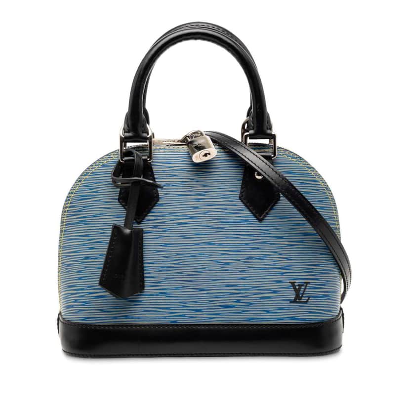 Louis Vuitton Epi Denim Alma BB Blue Leather Very good condition - Front View