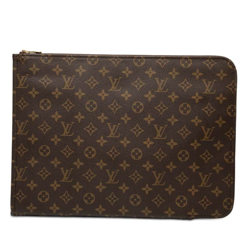 Louis Vuitton Monogram Poche Documents Portfolio Brown Good condition - Front View
