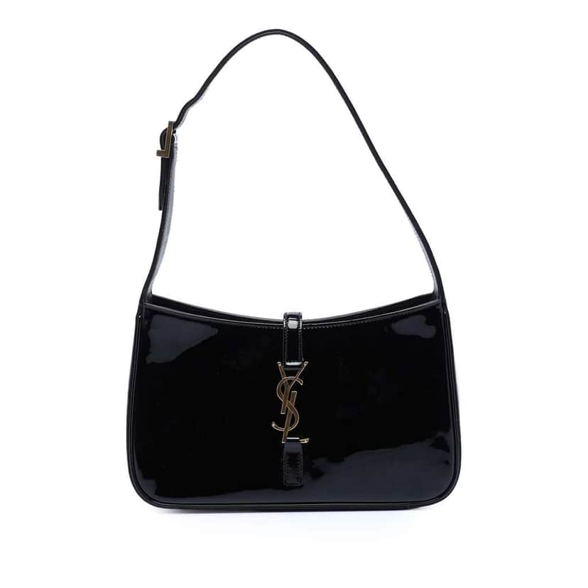 Saint Laurent Patent  Le 5 a 7 Black Leather Good condition - Front View