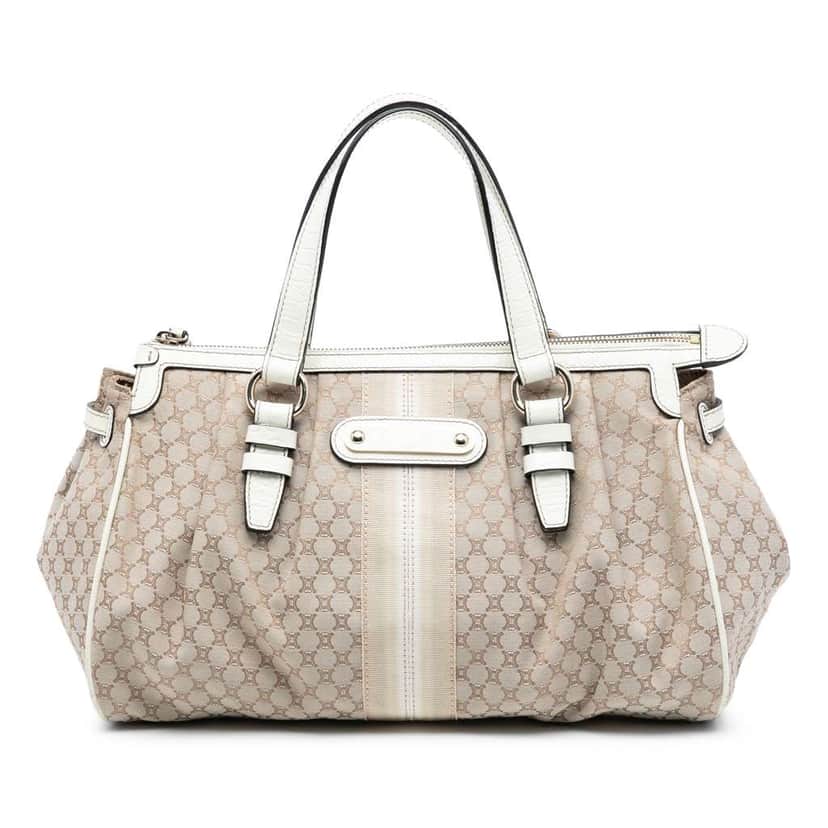 Celine Macadam Canvas Handbag Brown Canvas Very good condition - Front View