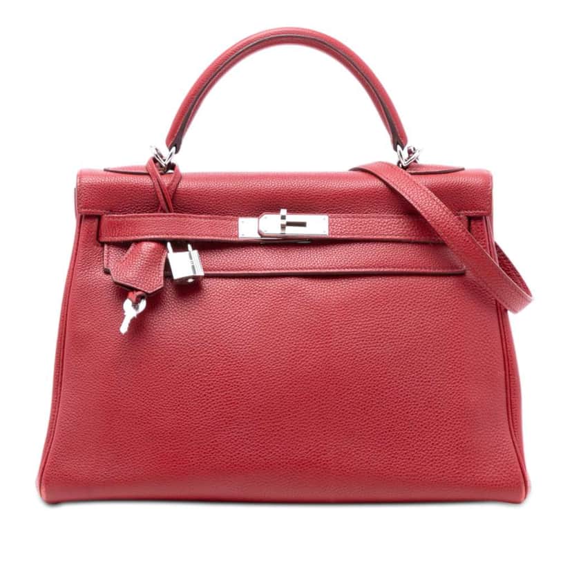 Hermès Togo Kelly II Retourne 32 Red Leather Good condition - Front View