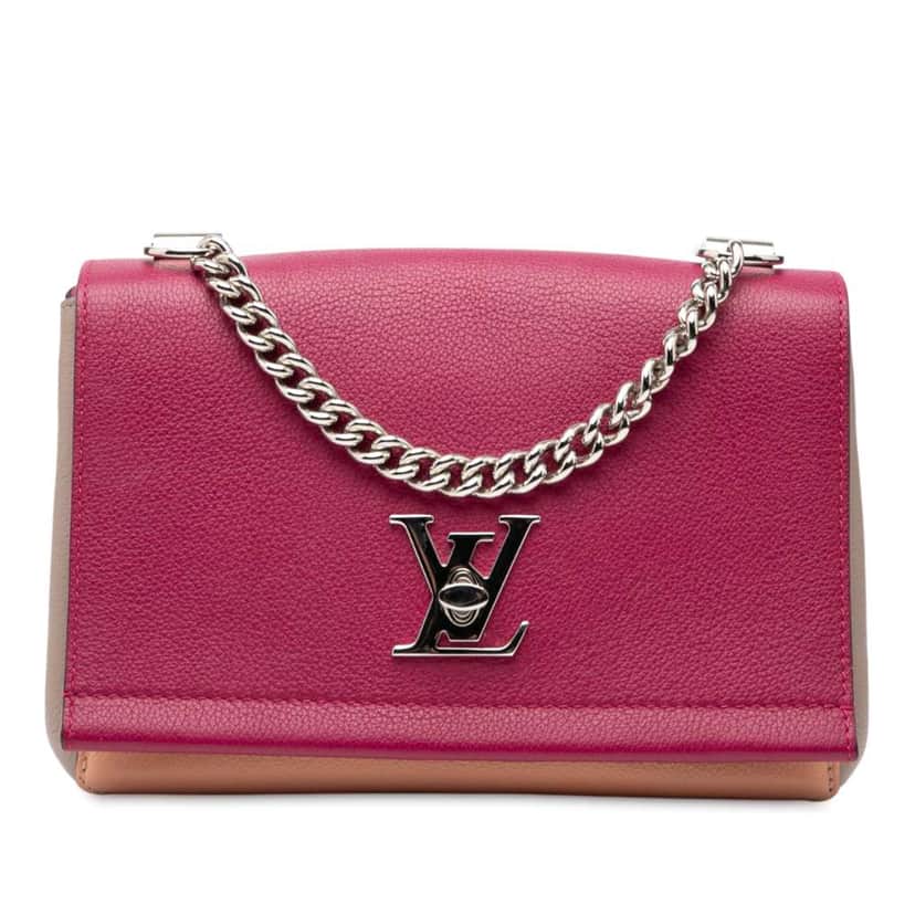 Louis Vuitton Tricolor Leather Lockme II BB Purple Leather Very good condition - Front View