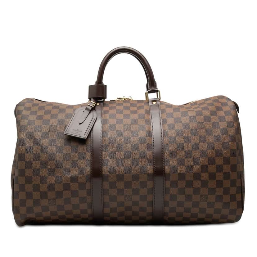 Louis Vuitton Damier Ebene Keepall 50 Brown Very good condition - Front View