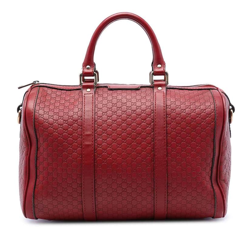 Gucci Microguccissima Joy Boston Bag Red Leather Good condition - Front View