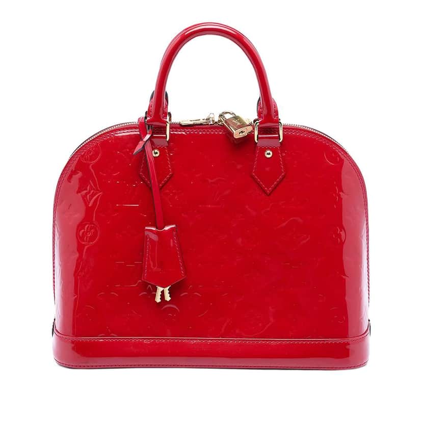 Louis Vuitton Monogram Vernis Alma PM Red Leather Good condition - Front View