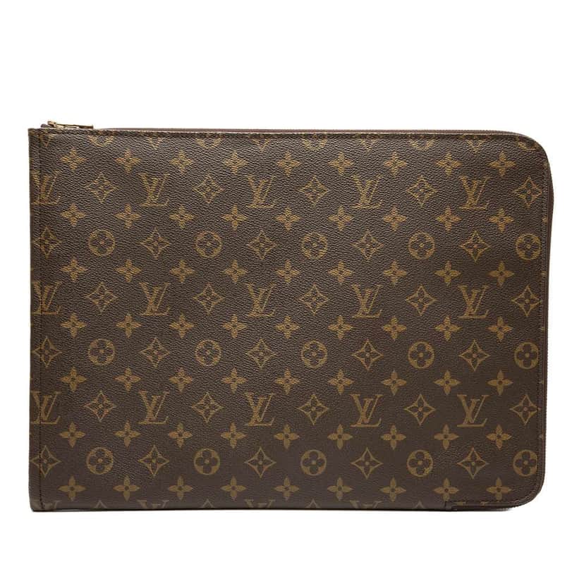 Louis Vuitton Monogram Poche Documents Portfolio Brown Good condition - Front View