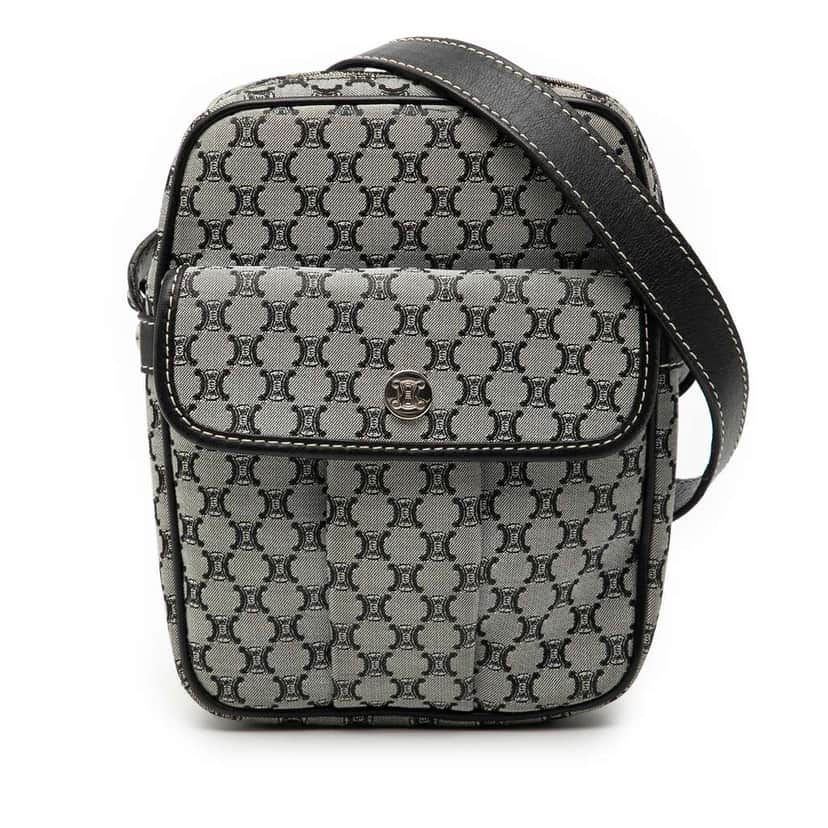 Celine Macadam Canvas Crossbody Grey Canvas Very good condition - Front View