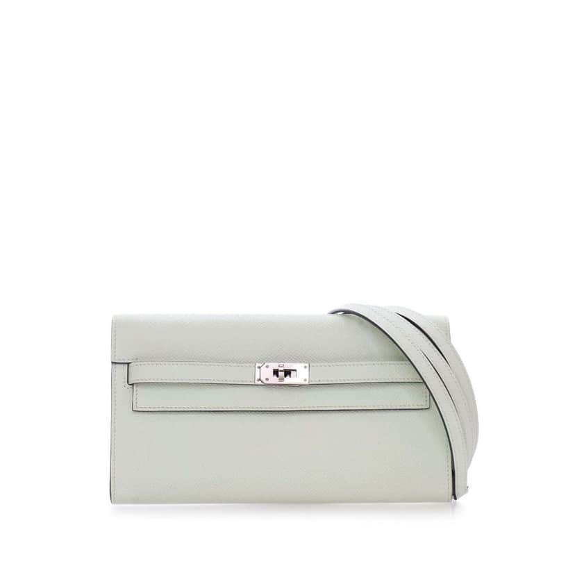 Hermès Epsom Kelly To Go Wallet Green Leather Good condition - Front View