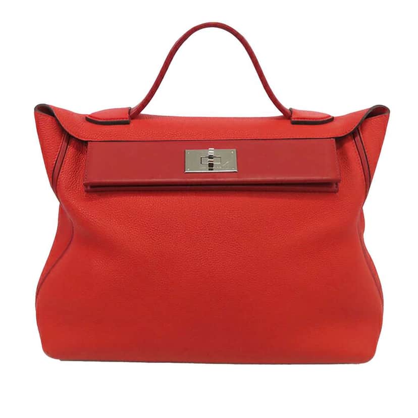 Hermès Maurice and Swift 24/24 35 Red Leather Good condition - Front View