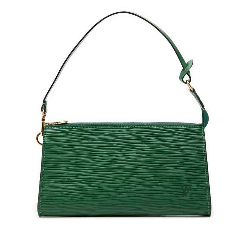 Louis Vuitton Epi Pochette Accessoires Green Leather Good condition - Front View