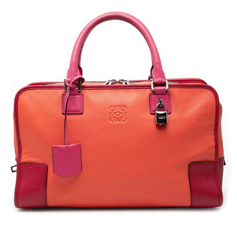 Loewe Tricolor Leather Amazona 36 Orange Leather Very good condition - Front View