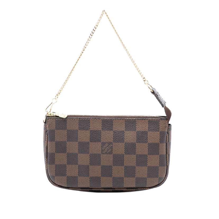 Louis Vuitton Damier Ebene Mini Pochette Accessoires Brown Very good condition - Front View