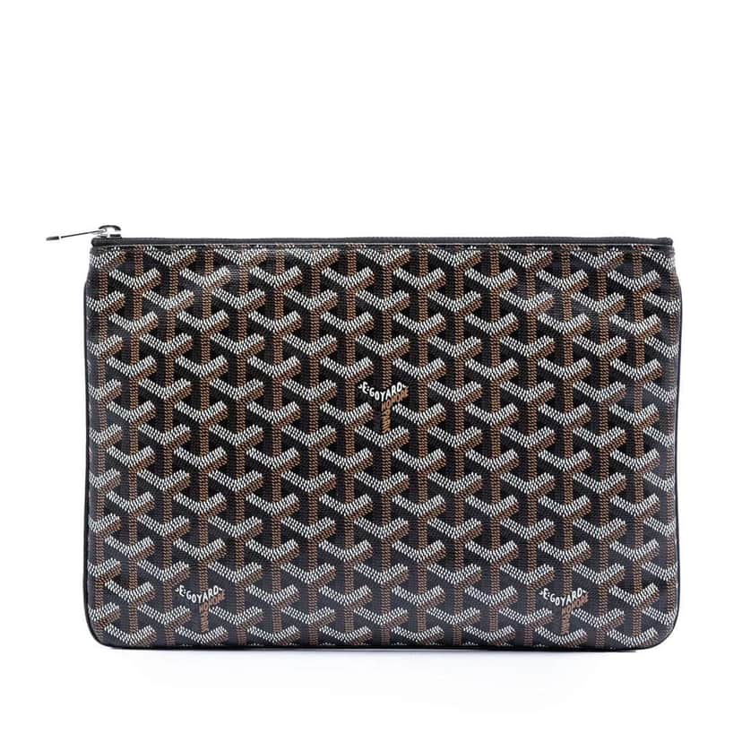 Goyard Goyardine Senat MM Black Canvas Very good condition - Front View