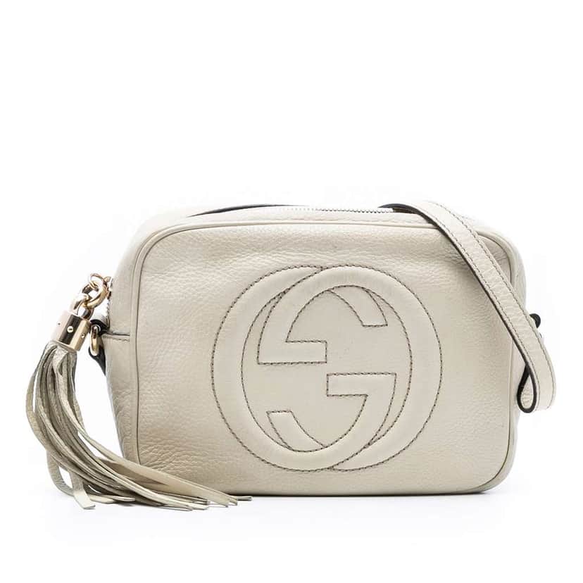Gucci Leather Soho Disco Crossbody White Leather Very good condition - Front View