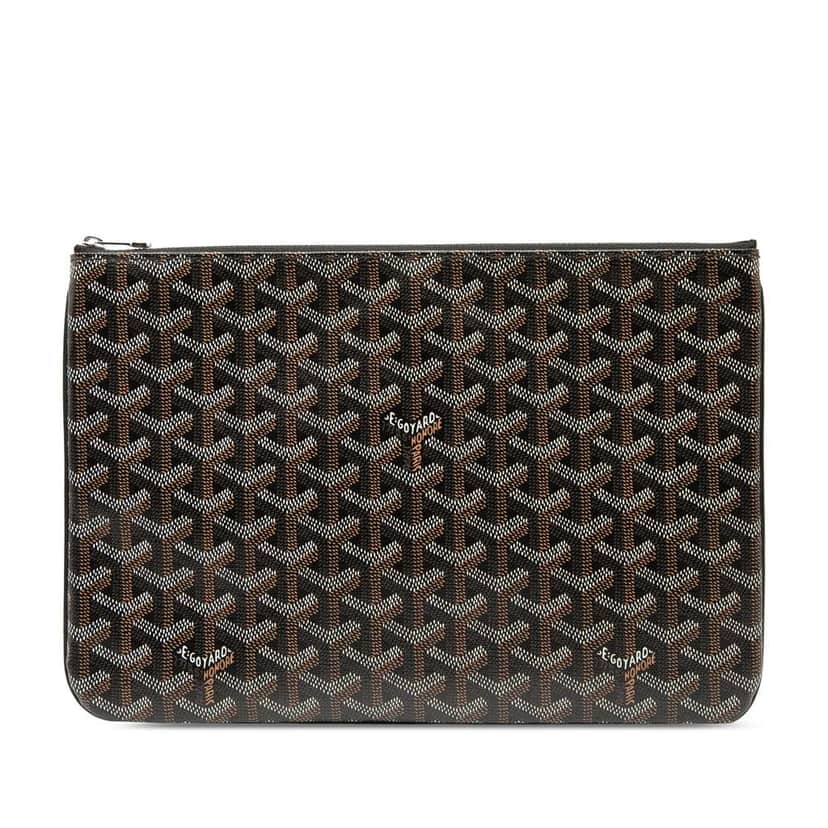 Goyard Goyardine Senat MM Black Canvas Good condition - Front View