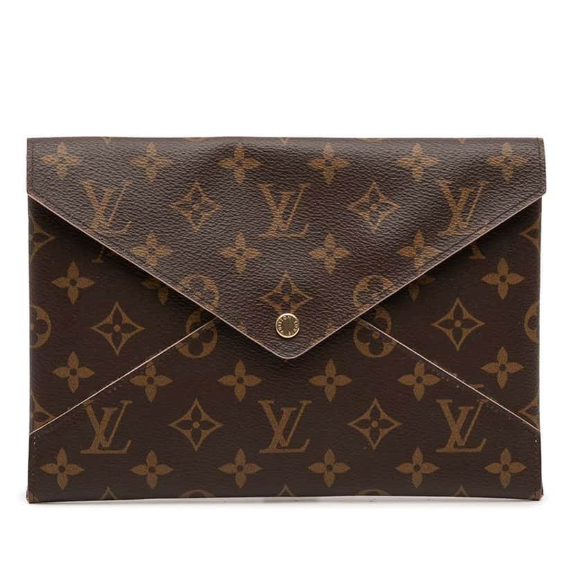 Louis Vuitton Monogram Pochette Kirigami GM Brown Very good condition - Front View