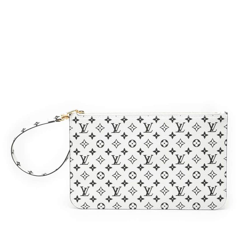Louis Vuitton Bicolor Monogram Giant Neverfull MM Pouch White Very good condition - Front View