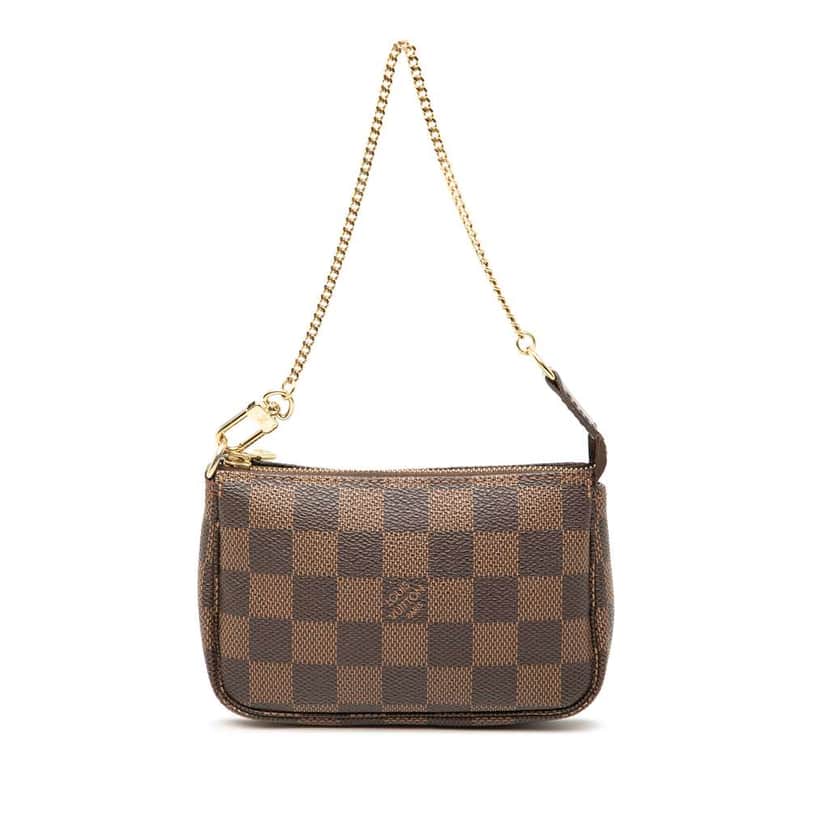 Louis Vuitton Damier Ebene Mini Pochette Accessoires Brown Very good condition - Front View