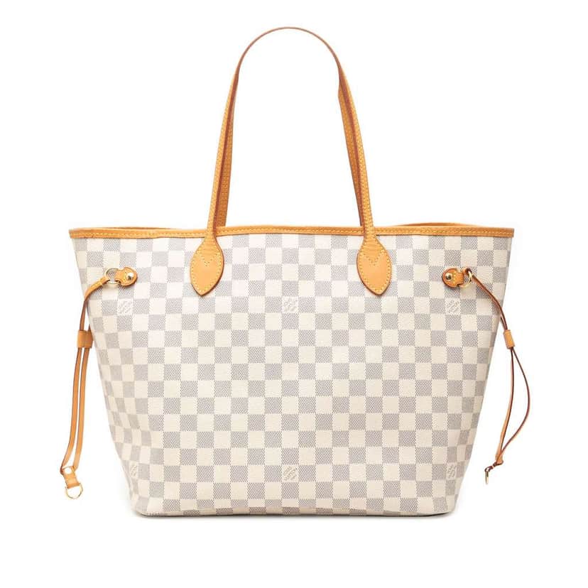 Louis Vuitton Damier Azur Neverfull MM White Very good condition - Front View