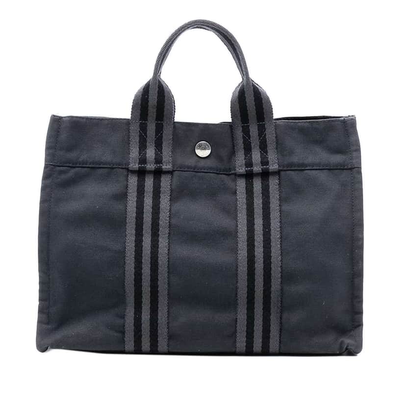 Hermès Canvas Fourre Tout PM Black Canvas Very good condition - Front View
