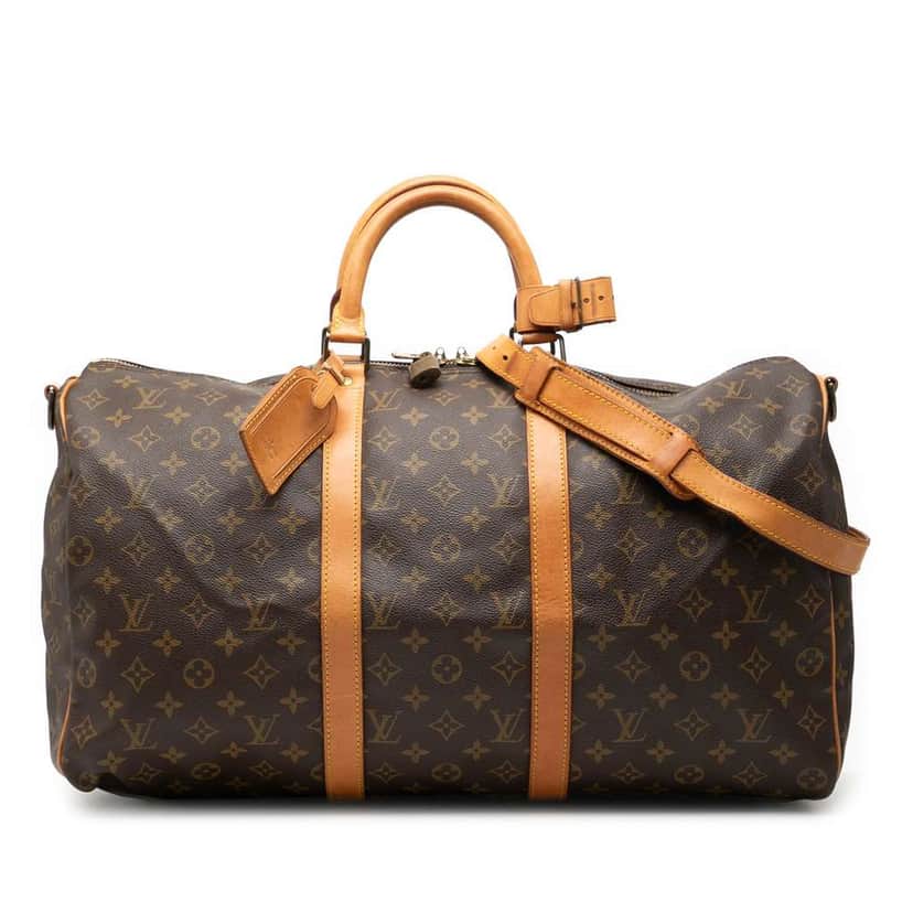 Louis Vuitton Monogram Keepall Bandouliere 50 Brown Good condition - Front View