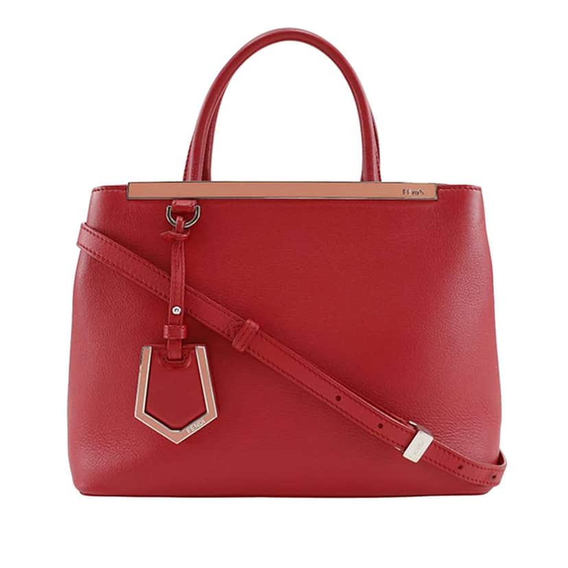 Fendi Leather Petite 2Jours Red Leather Very good condition - Front View