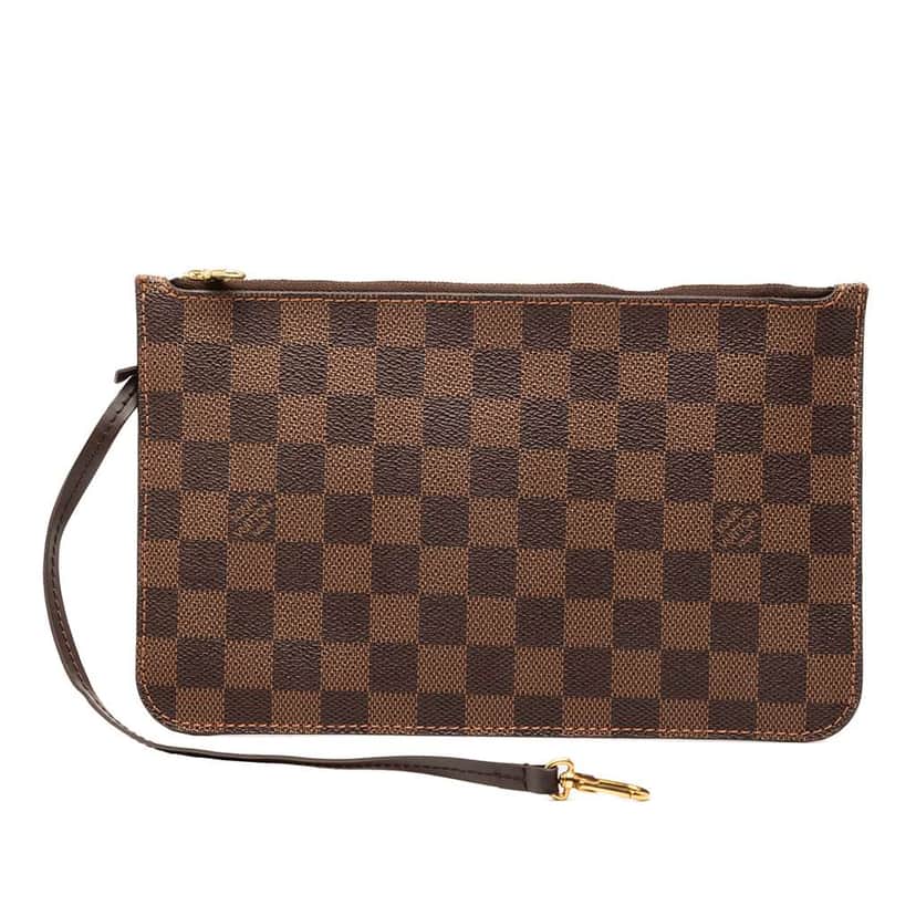 Louis Vuitton Damier Ebene Neverfull MM Pouch Brown Good condition - Front View
