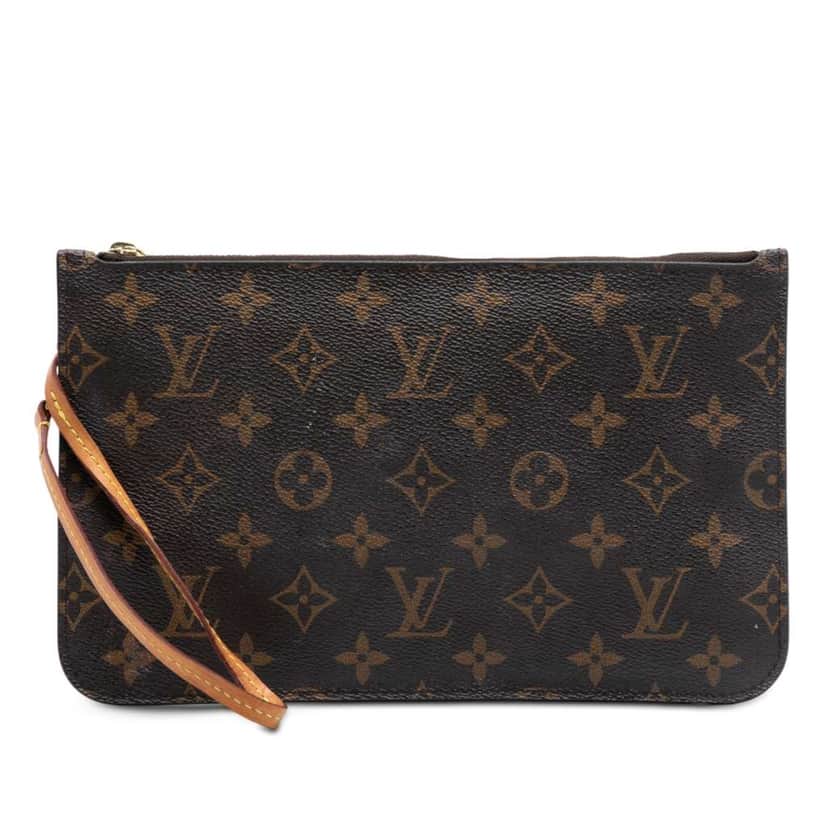 Louis Vuitton Monogram Neverfull Pouch Brown Very good condition - Front View