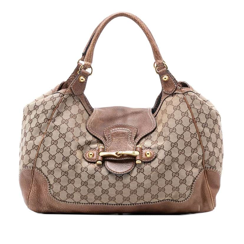 Gucci GG Canvas New Pelham Shoulder Bag Brown Canvas Good condition - Front View