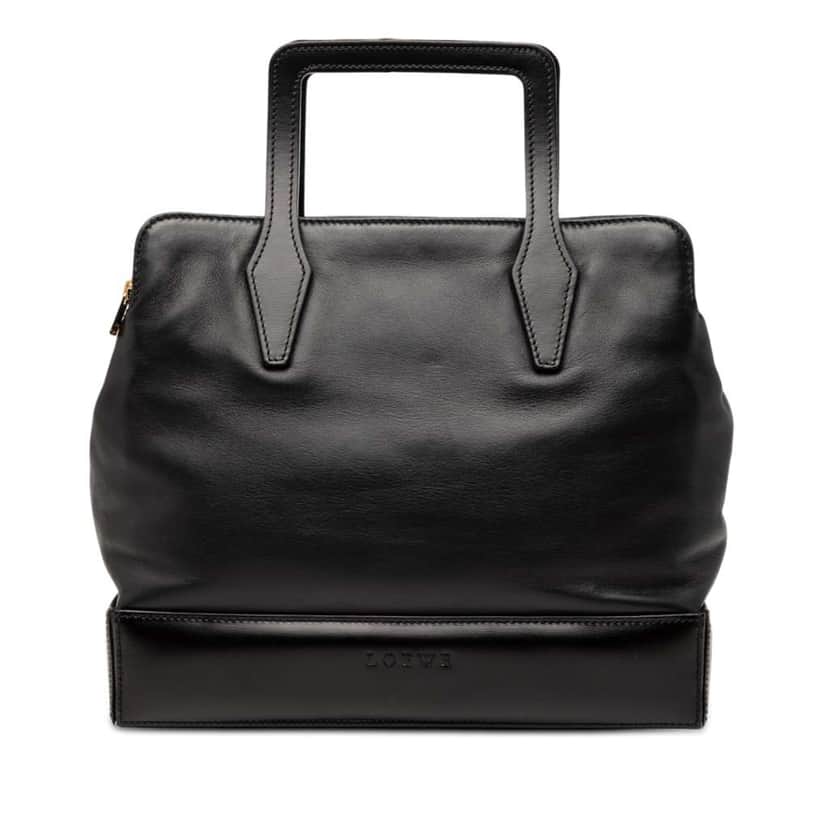 Loewe Nappa Handbag Black Leather Very good condition - Front View