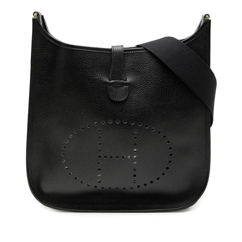 Hermès Clemence Evelyne III 33 Black Leather Good condition - Front View